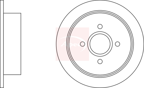 Apec DSK635 2x Brake Discs Pair Solid