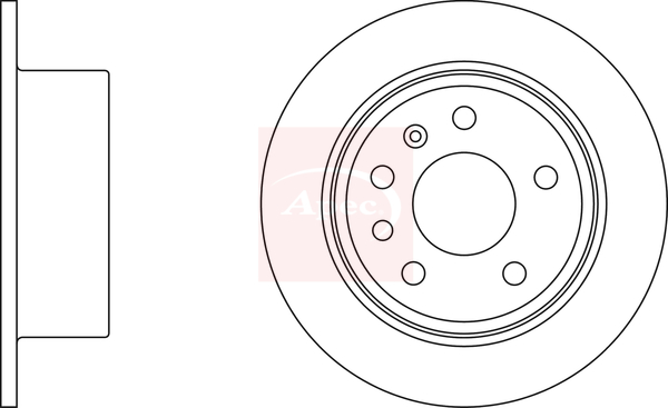 Apec DSK703 2x Brake Discs Pair Solid