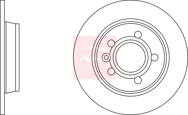 Apec DSK710 2x Brake Discs Pair Solid