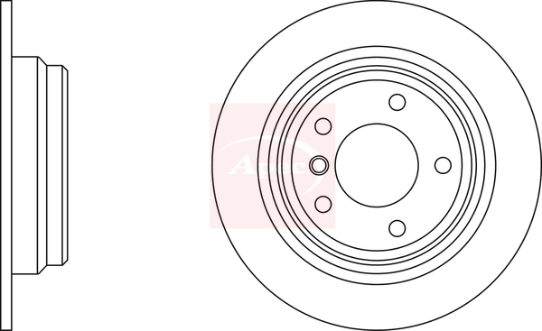 Apec DSK949 2x Brake Discs Pair Solid