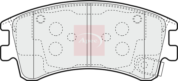 Apec PAD1302 Brake Pads Set