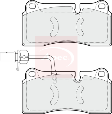 Apec PAD1613 Brake Pads Set