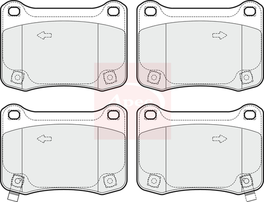 Apec PAD1673 Brake Pads Set