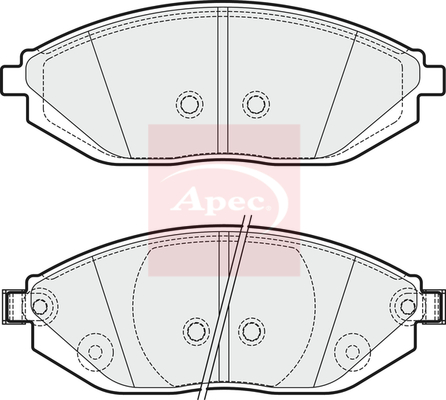 Apec PAD1874 Brake Pads Set