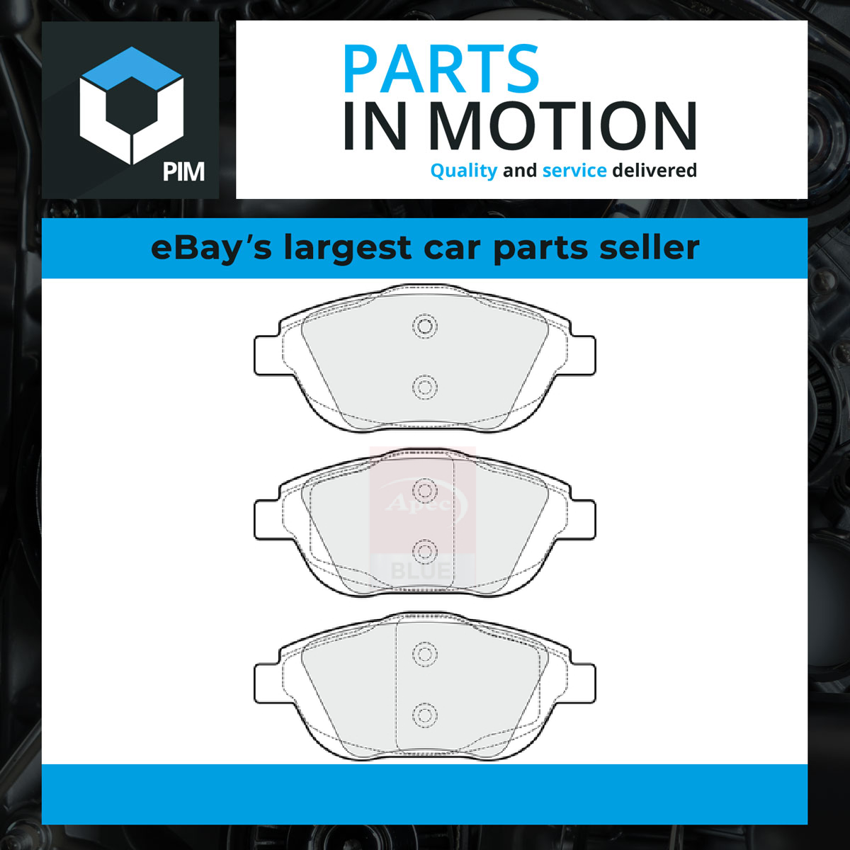Apec Blue Brake Pads Set Front PD3256 [PM1808534]