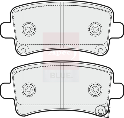 Apec Blue PD3258 Brake Pads Set