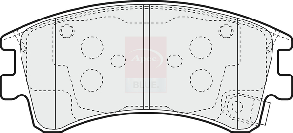 Apec Blue PD3322 Brake Pads Set