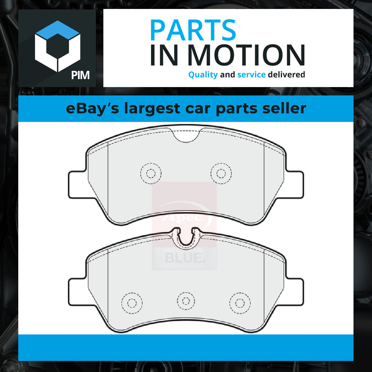Apec Blue Brake Pads Set Rear PD3369 [PM1808641]