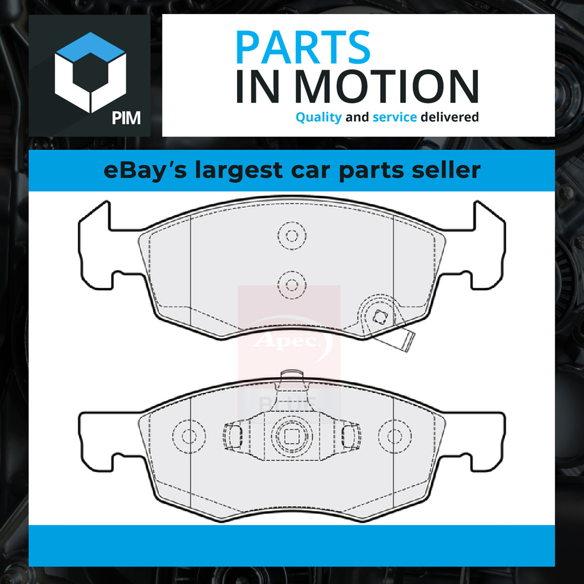 Apec Blue Brake Pads Set Front PD3383 [PM1808655]