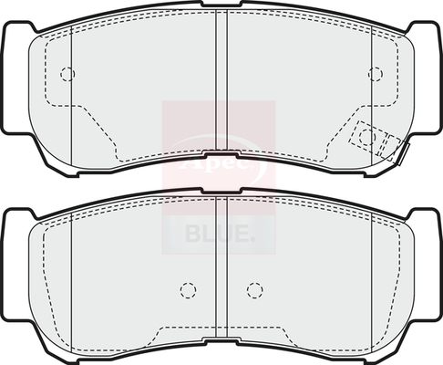 Apec Blue PD3645 Brake Pads Set