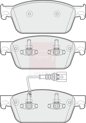 Apec Blue PD3707 Brake Pads Set