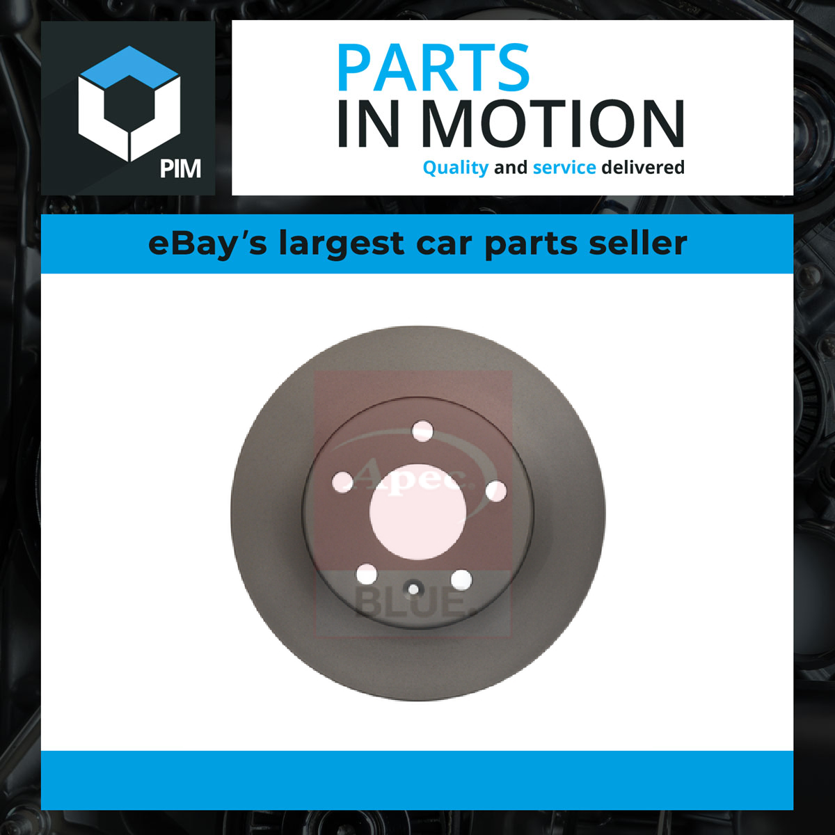 Apec Blue 2x Brake Discs Pair Solid Rear SDK6077 [PM1809782]