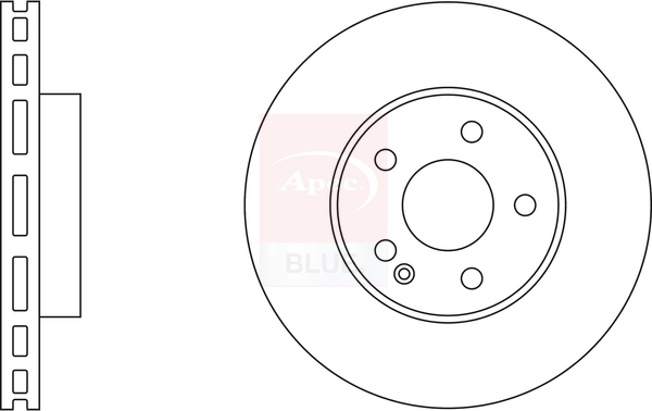 Apec Blue SDK6110 2x Brake Discs Pair Vented