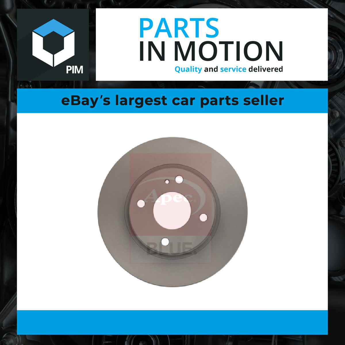 Apec Blue 2x Brake Discs Pair Vented Front SDK6113 [PM1809817]
