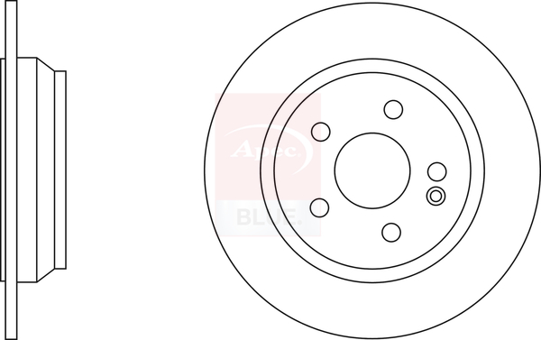 Apec Blue SDK6198 2x Brake Discs Pair Solid