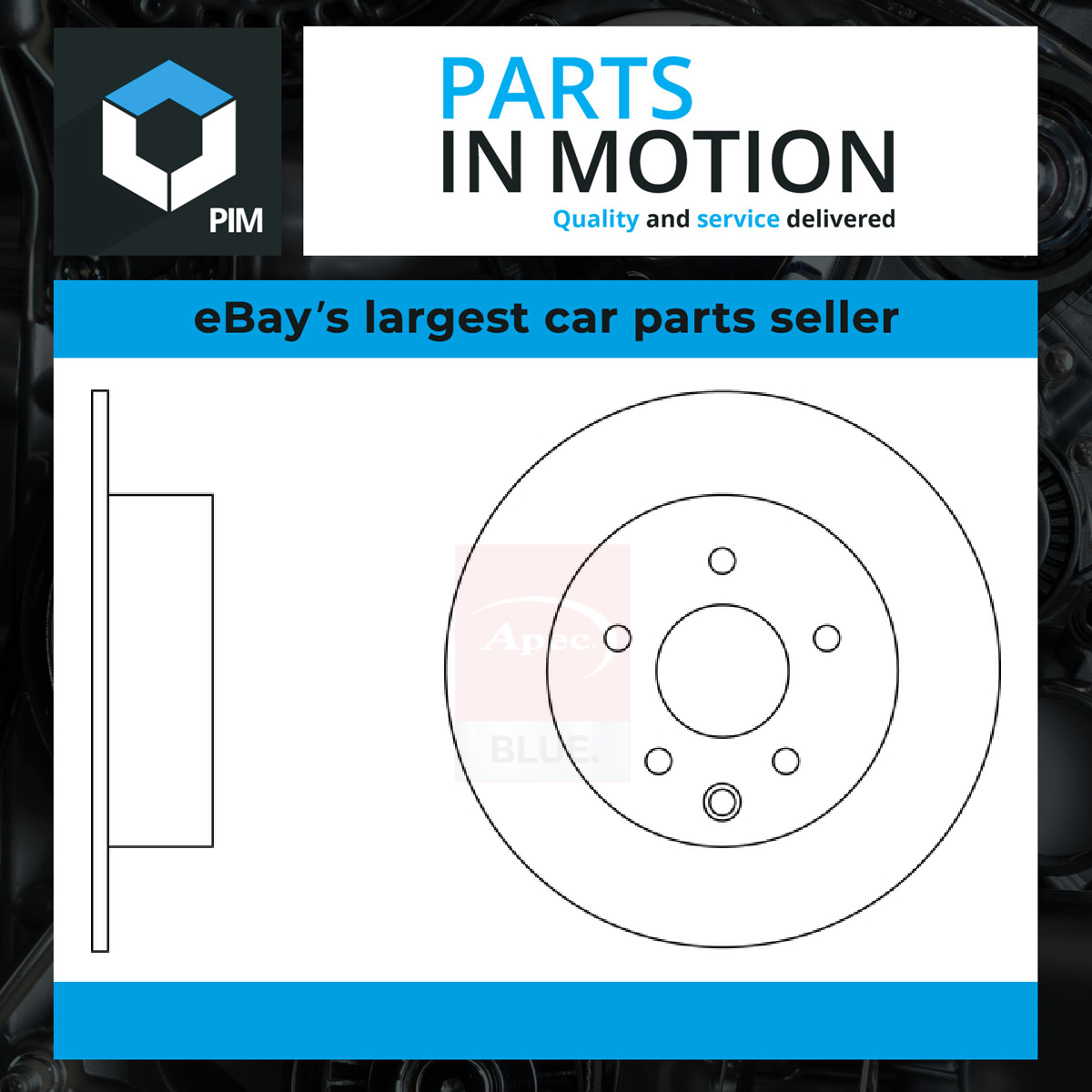 Apec Blue 2x Brake Discs Pair Solid Rear SDK6206 [PM1809909]