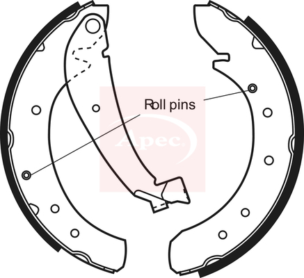 Apec SHU538 Brake Shoes Set