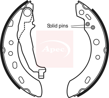 Apec SHU665 Brake Shoes Set