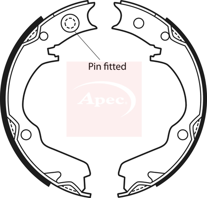 Apec SHU708 Handbrake Shoes Set