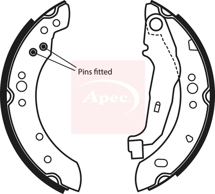 Apec SHU786 Brake Shoes Set