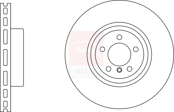 Apec Blue SDK6933 Brake Disc Single Vented