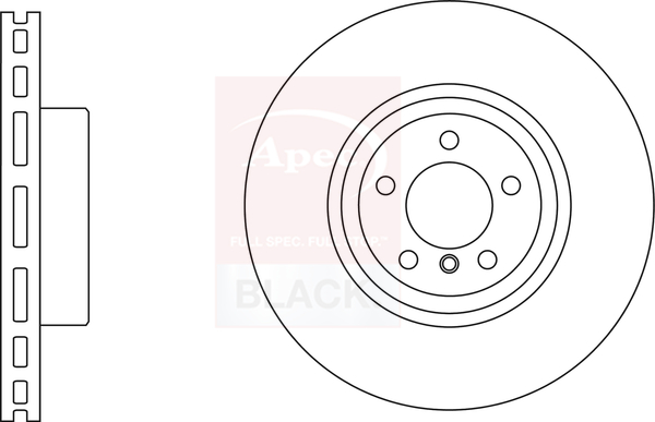 Apec Black DSK3252B Brake Disc Single Vented
