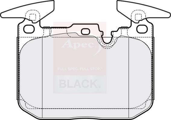 Apec Black PAD1907B Brake Pads Set