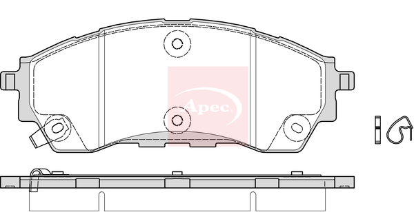 Apec PAD2343 Brake Pads Set