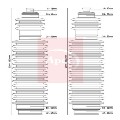 Apec ACB3003 Steering Rack Boot