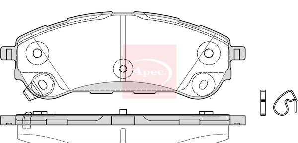Apec PAD2342 Brake Pads Set