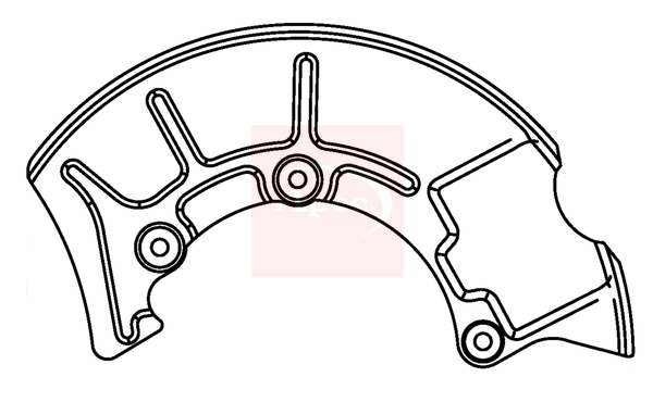 Apec ASG1043 Brake Disc Splash Panel