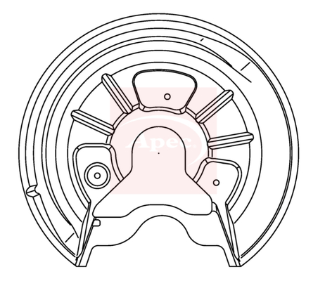 Apec ASG1051 Brake Disc Splash Panel
