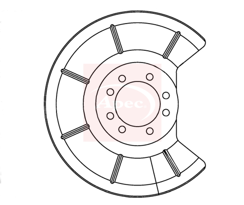 Apec ASG1096 Brake Disc Splash Panel