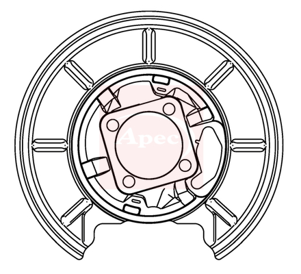 Apec ASG1166 Brake Disc Splash Panel