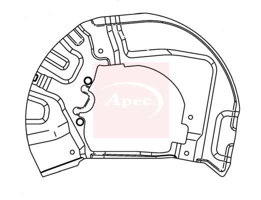 Apec ASG1022 Brake Disc Splash Panel