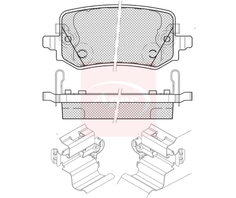 Apec PAD2535 Brake Pads Set