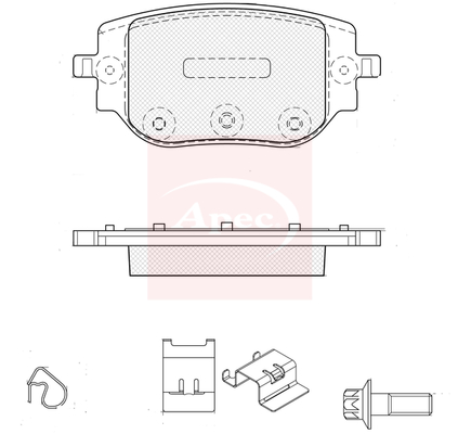 Apec PAD2555 Brake Pads Set