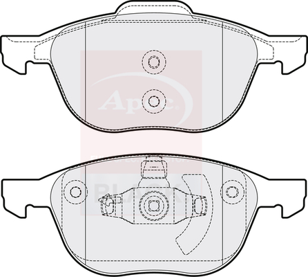 Apec Black PAD1415B Brake Pads Set