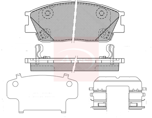 Apec PAD2530 Brake Pads Set