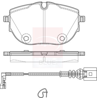 Apec Blue PD4053 Brake Pads Set