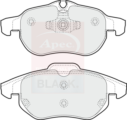 Apec Black PAD1248B Brake Pads Set