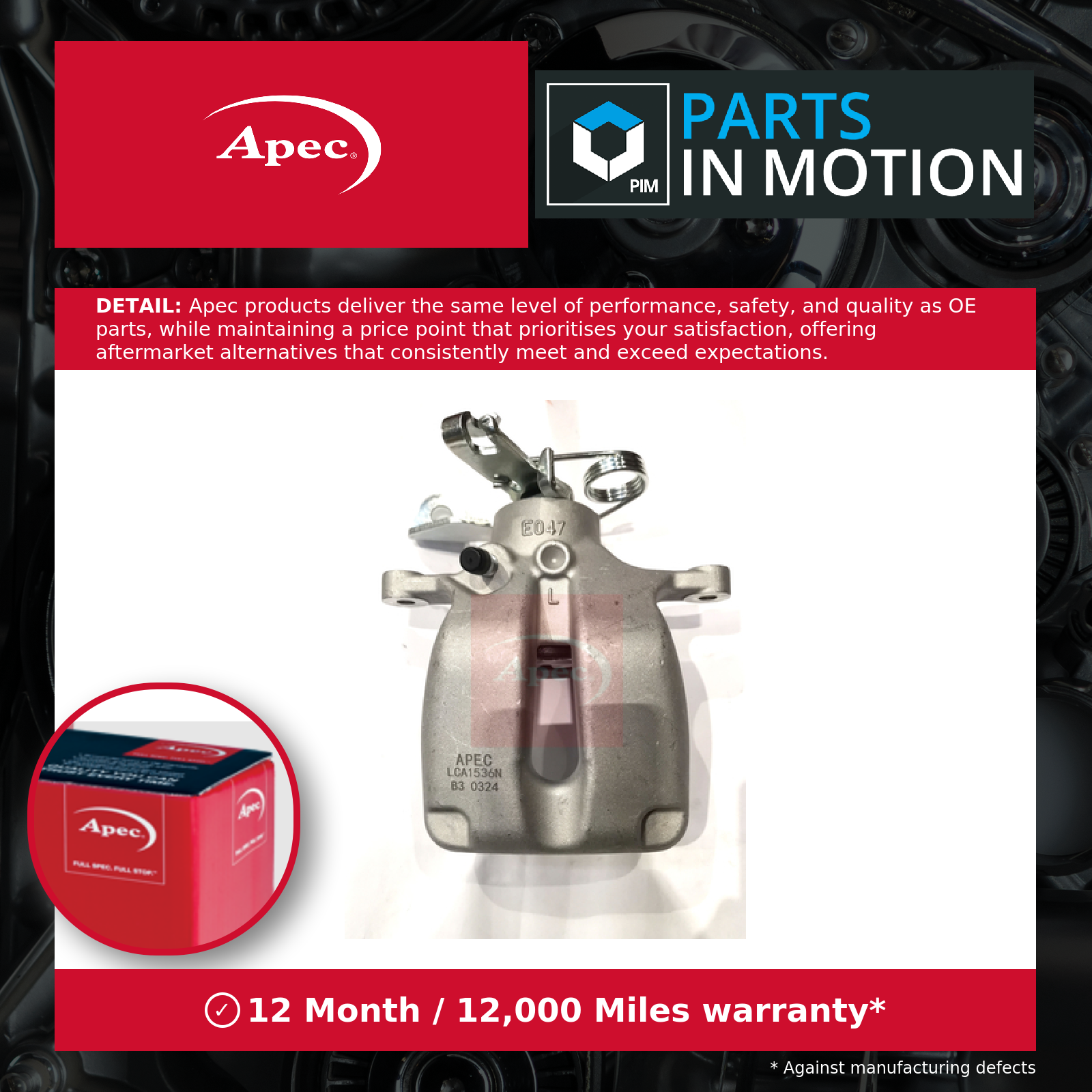 Apec Brake Caliper LCA1536N [PM2367696]