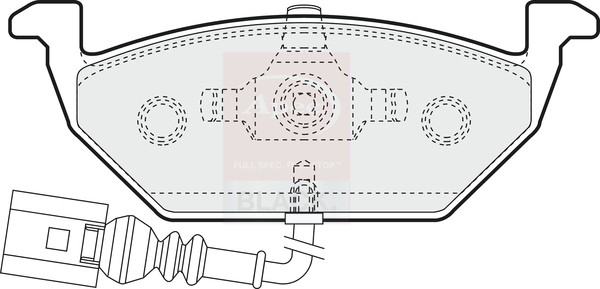 Apec Black PAD1109B Brake Pads Set
