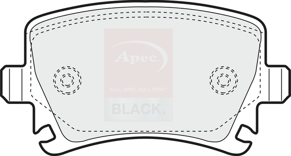 Apec Black PAD1324B Brake Pads Set