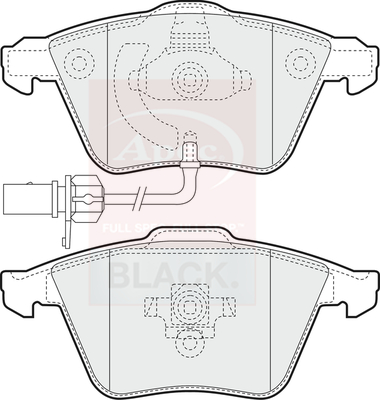 Apec Black PAD1355B Brake Pads Set