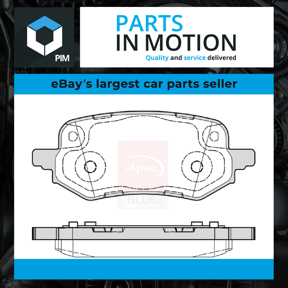 Apec Blue Brake Pads Set Rear PD3947 [PM2372197]