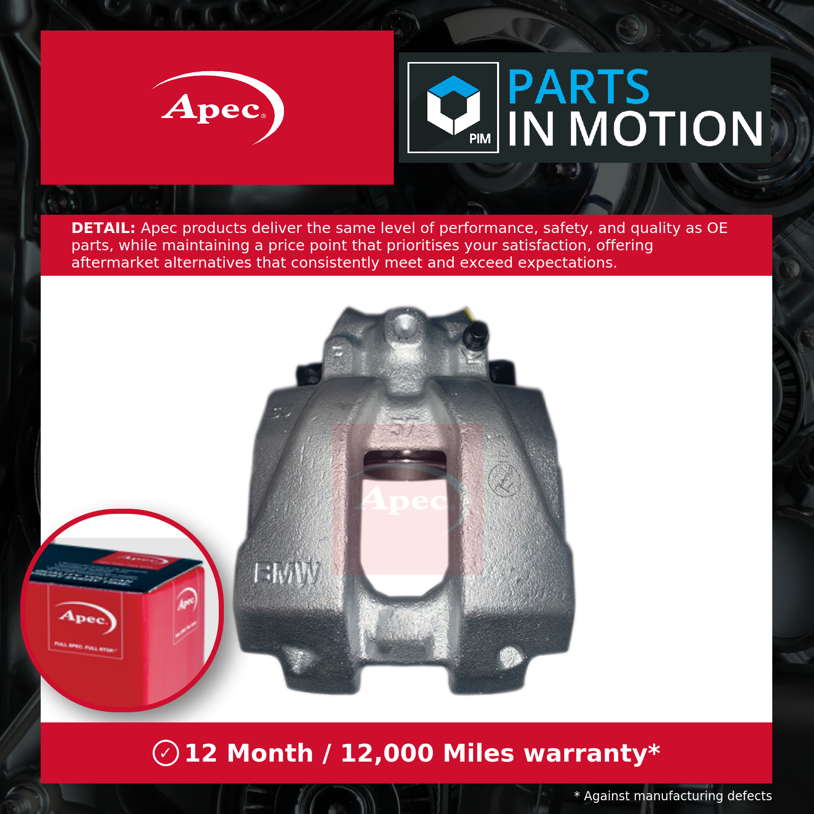 Apec Brake Caliper Front Right RCA1048N [PM2551139]