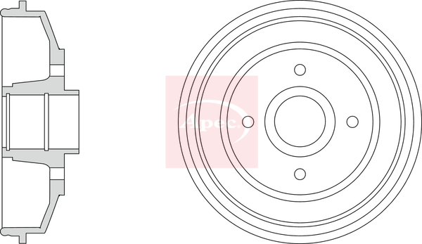 Apec DRM9978 Brake Drum
