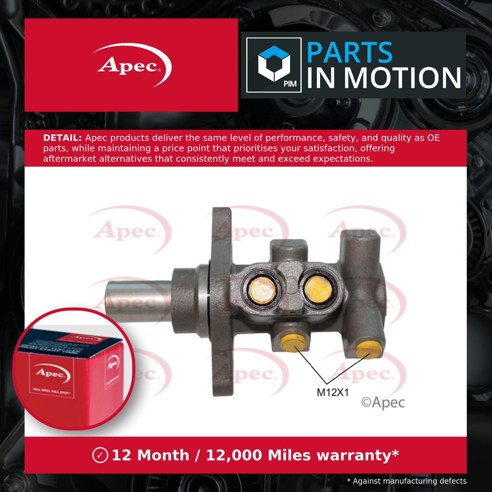 Apec Brake Master Cylinder MCY527 [PM2650585]