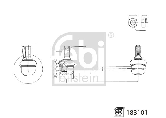 Febi 183101 Anti Roll Bar Link